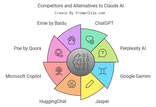 Competitors and Alternatives to Claude AI Graph chart Image