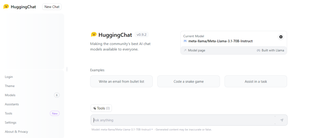 HuggingChat AI Web Img